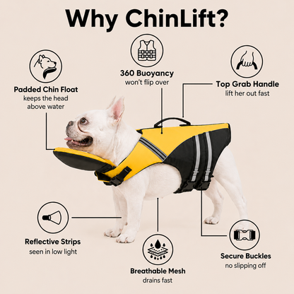 ChinLift- Dog Swim Safety Vest